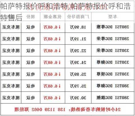 帕萨特报价呼和浩特,帕萨特报价呼和浩特售后