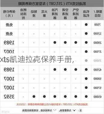 xts凯迪拉克保养手册,