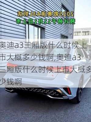 奥迪a3三厢版什么时候上市大概多少钱啊,奥迪a3三厢版什么时候上市大概多少钱啊