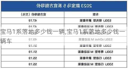 宝马1系落地多少钱一辆,宝马1系落地多少钱一辆车