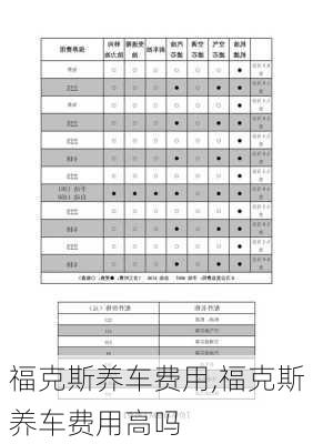 福克斯养车费用,福克斯养车费用高吗