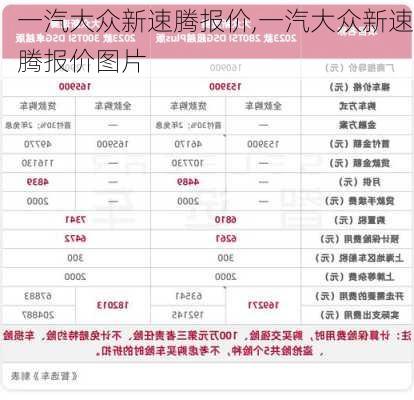 一汽大众新速腾报价,一汽大众新速腾报价图片