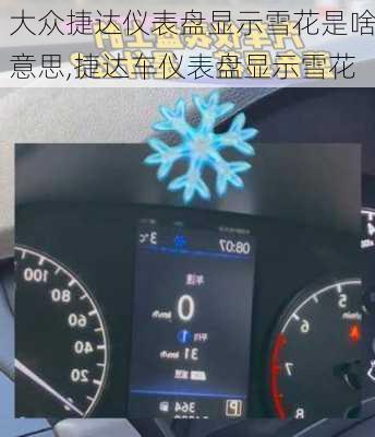 大众捷达仪表盘显示雪花是啥意思,捷达车仪表盘显示雪花