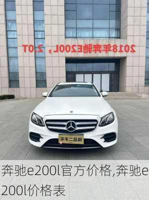 奔驰e200l官方价格,奔驰e200l价格表