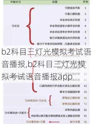 b2科目三灯光模拟考试语音播报,b2科目三灯光模拟考试语音播报app