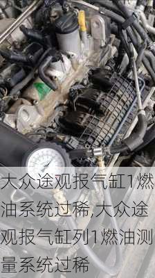 大众途观报气缸1燃油系统过稀,大众途观报气缸列1燃油测量系统过稀