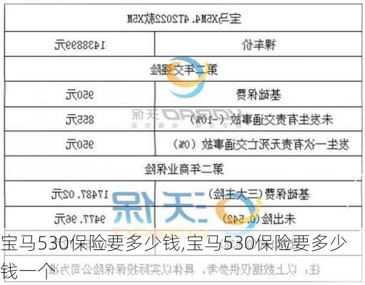 宝马530保险要多少钱,宝马530保险要多少钱一个