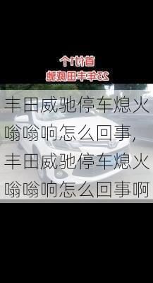 丰田威驰停车熄火嗡嗡响怎么回事,丰田威驰停车熄火嗡嗡响怎么回事啊