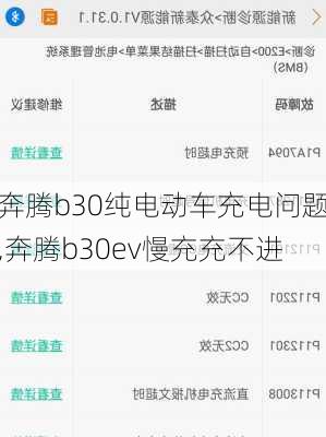 奔腾b30纯电动车充电问题,奔腾b30ev慢充充不进